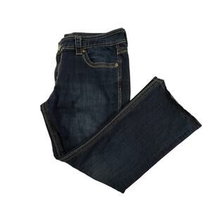 Melissa McCarthy Seven 7 Womens Jeans Size 16W Bootcut Mid Rise Dark Wash Denim
